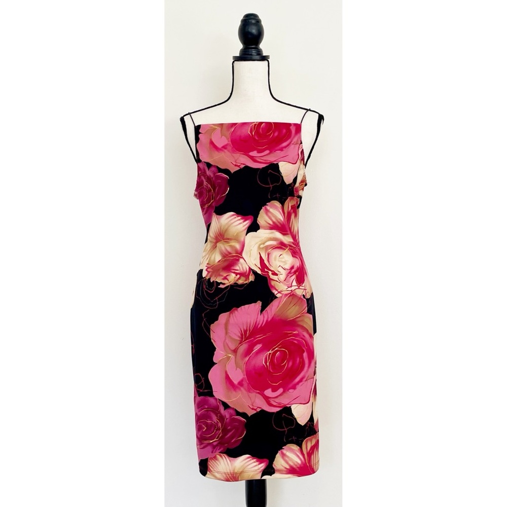 Vintage 90s Floral Print Sheath Dress